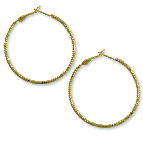 gold sunny days hoop earrings with gold plating over brass
